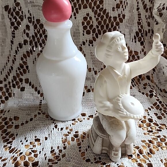 Vintage Set Of 2 Empty Avon Bottles Pink Ball Top & Little Jack Horner - Picture 5 of 7